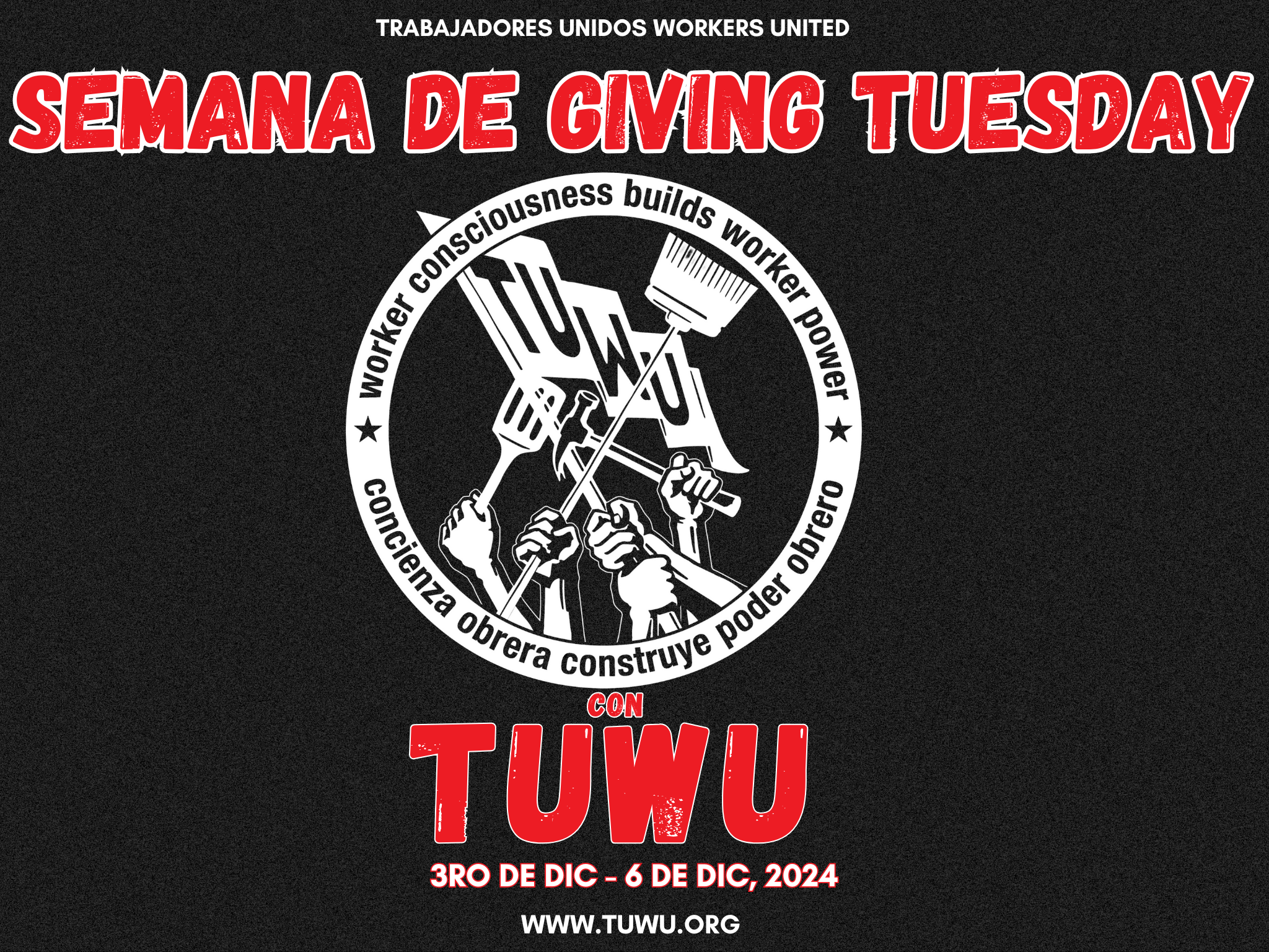 ¡Únete a nosotres para Giving Tuesday con TUWU!